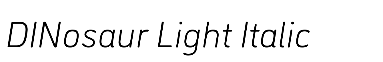 DINosaur Light Italic